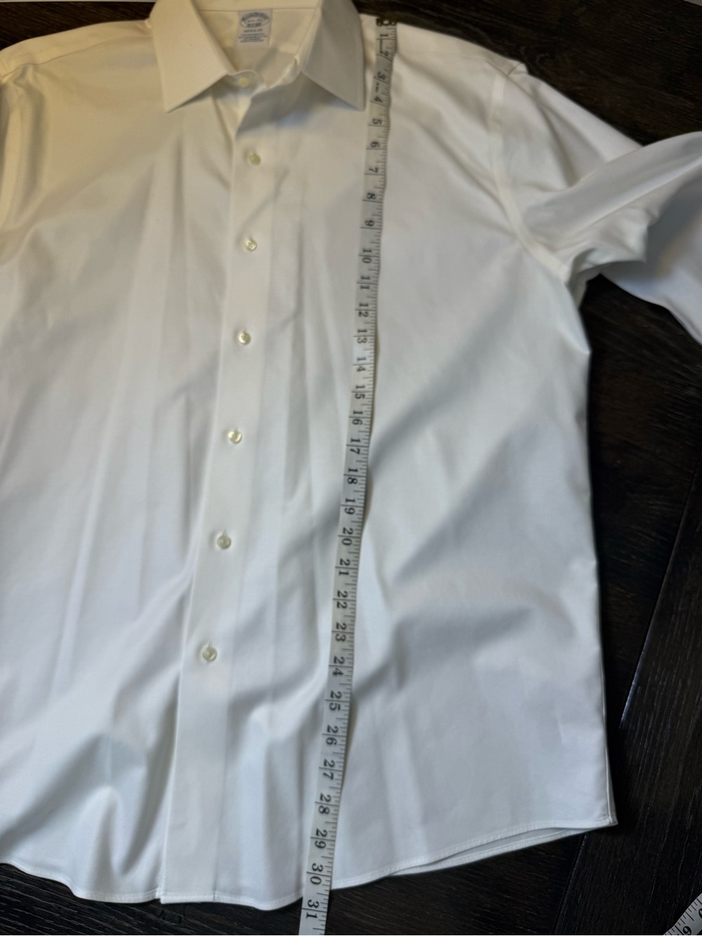 Brooks Brothers 1818 16.5/35 White Supima Cotton Non-Iron Dress Shirt